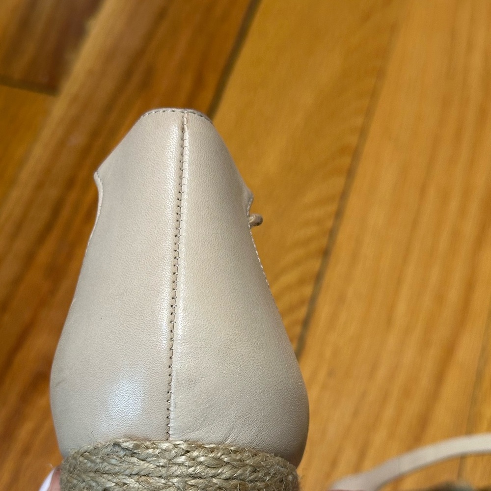 Sam Edelman Natural Beige Raffia Block Heel Sandals - Picture 9 of 10